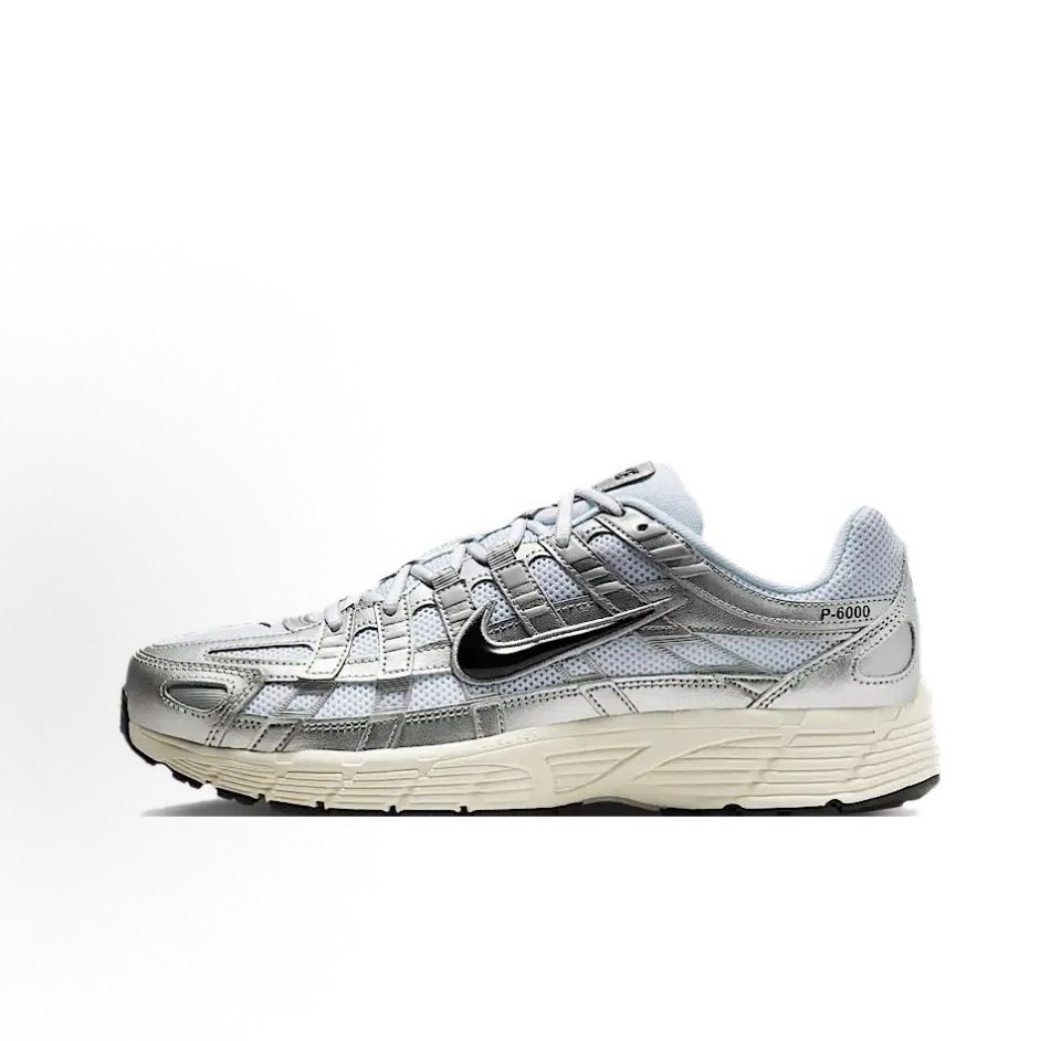 Nike p6000 'White Black Metallic Silver Silver'